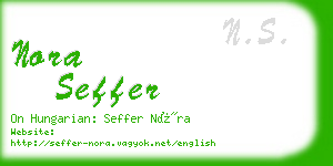 nora seffer business card